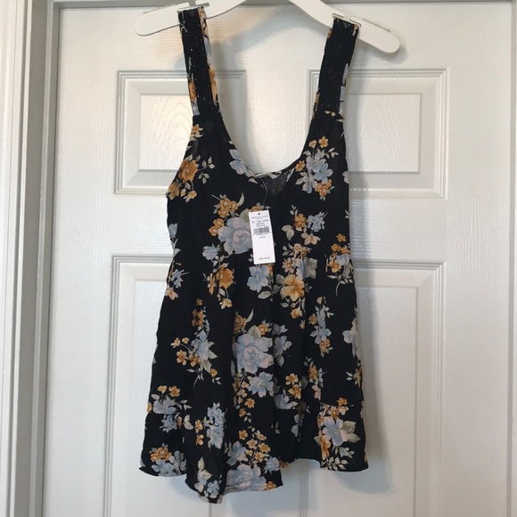 American Eagle Outfitters Tops - NWT Floral Black AEO Tank